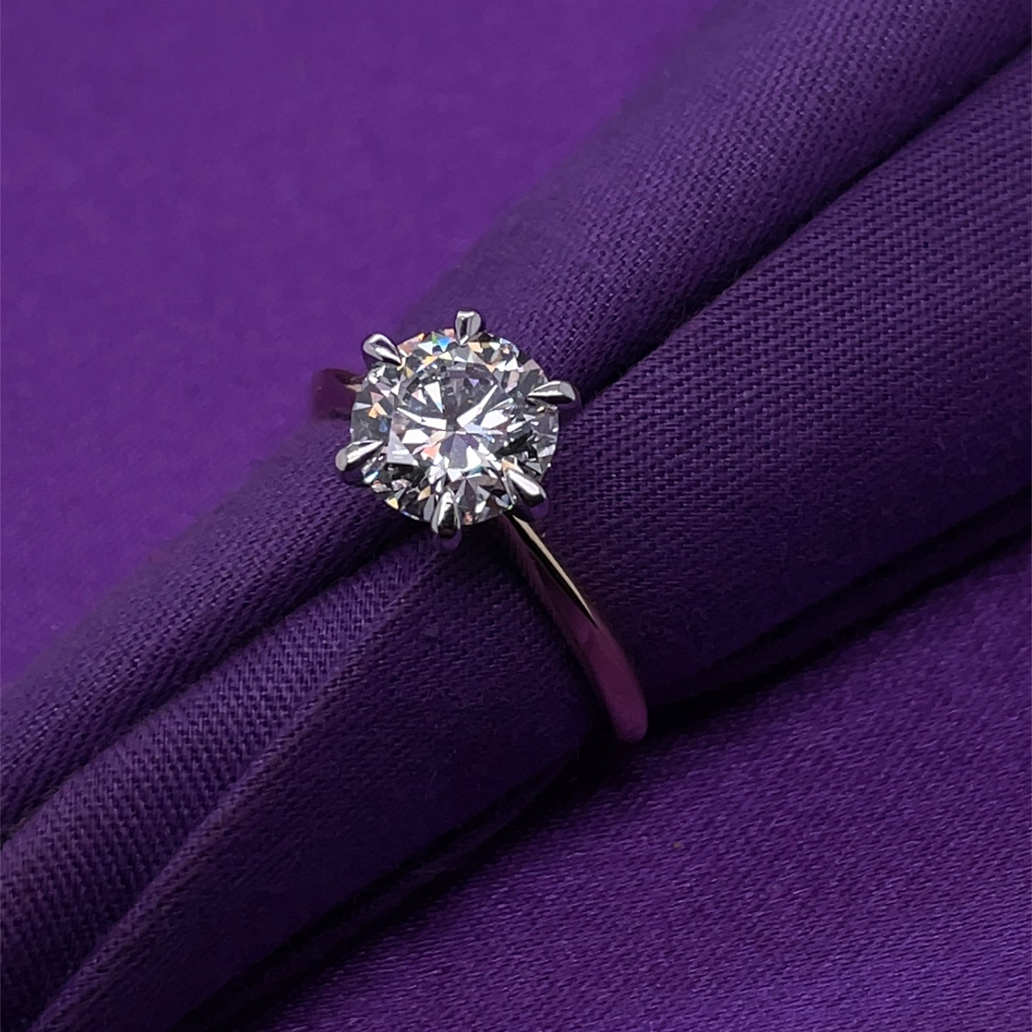 9ct Yellow Gold Lab Grown 2.00ct Round Diamond Ring Z256
