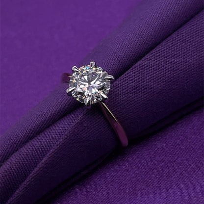 9ct Yellow Gold Lab Grown 2.00ct Round Diamond Ring Z256