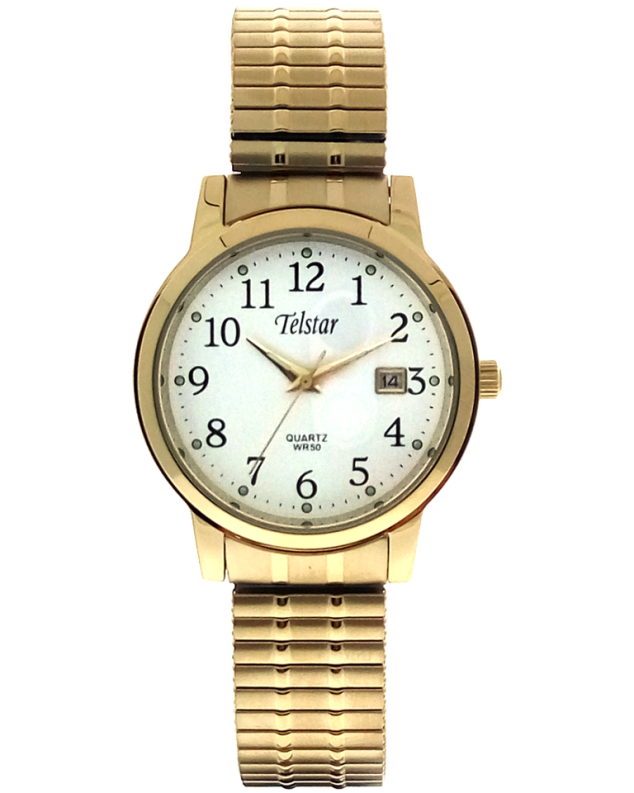 Telstar Men's Gold White Expander Watch M1056 XYX