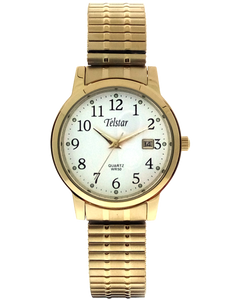 Telstar Men's Gold White Expander Watch M1056 XYX