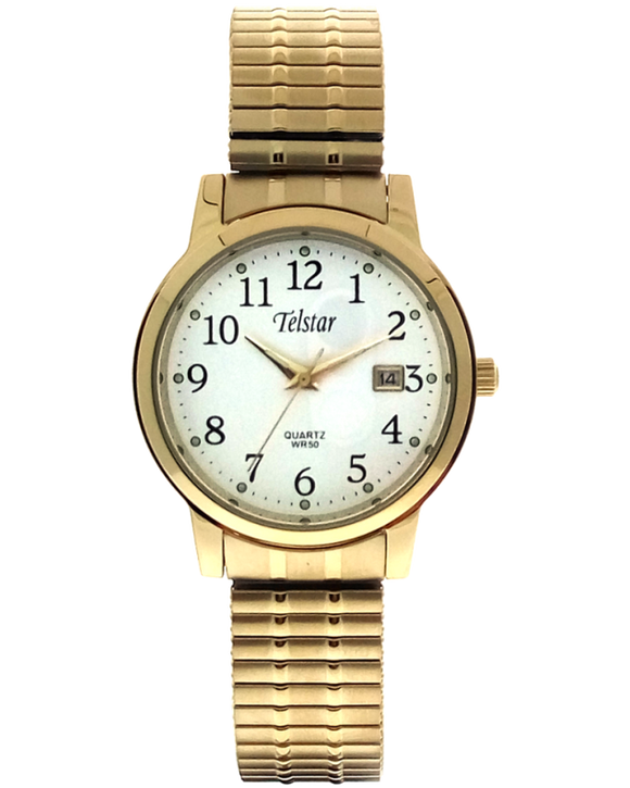 Telstar Men's Gold White Expander Watch M1056 XYX