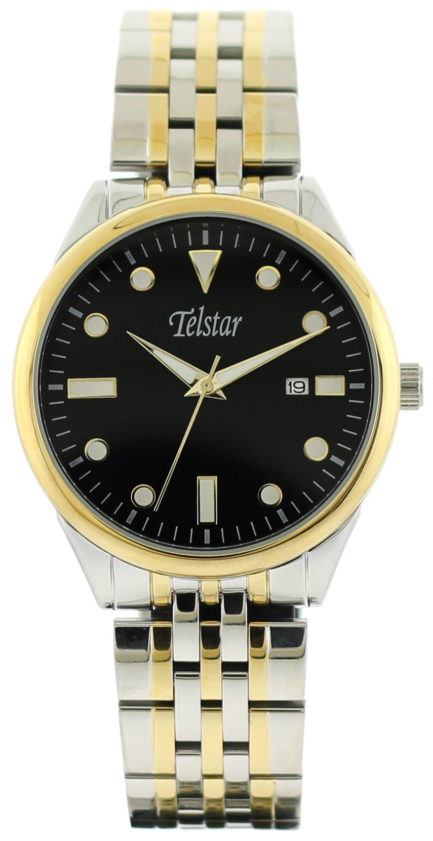 Telstar Men's Buda Two-tone Black Bracelet Watch M1070 BXK