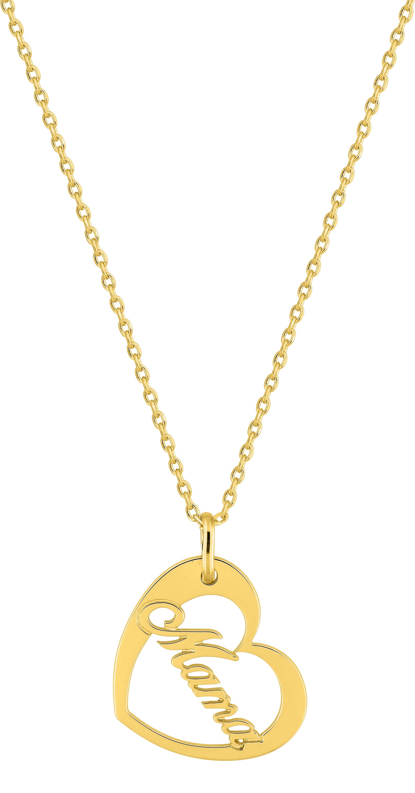 Bijoux D'Or 18ct Gold-Plated Mama Heart Necklace  MAMAPC3
