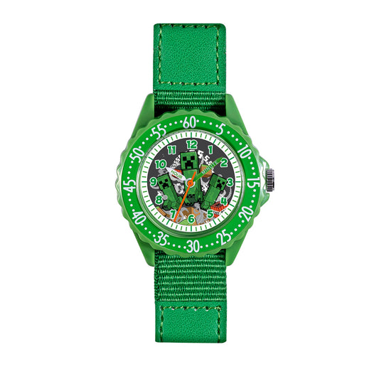 Minecraft Fabric Strap Time Teacher Watch MIN9036