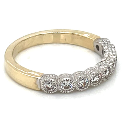 9ct Gold CZ Beaded Eternity Ring GRA098