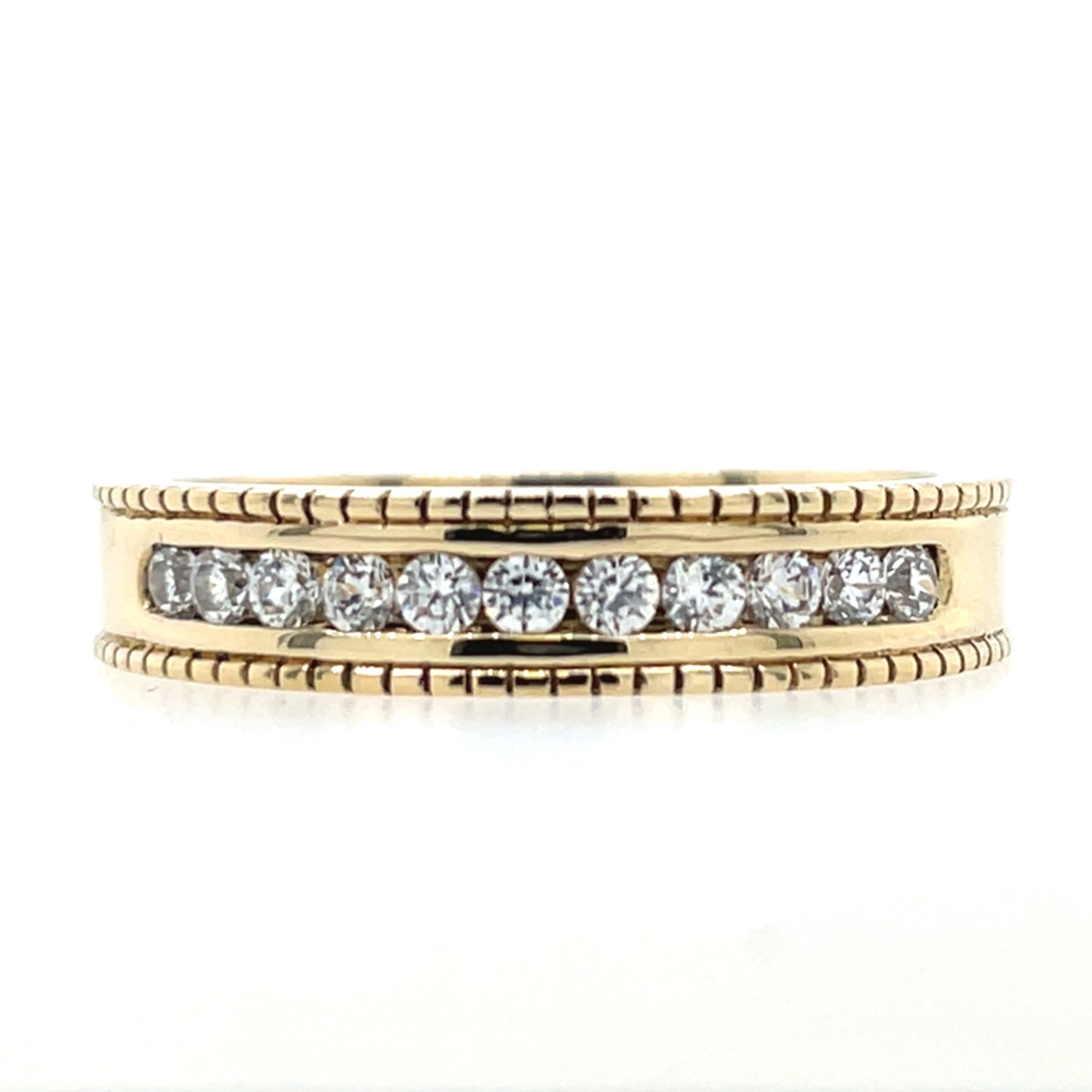 9ct Gold 4.5mm CZ Channel-set Eternity Ring GRA121
