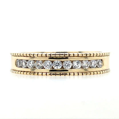 9ct Gold 4.5mm CZ Channel-set Eternity Ring GRA121