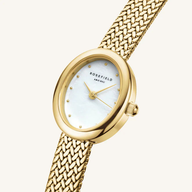 Rosefield Mini Oval Gold Watch MWGMG-M02