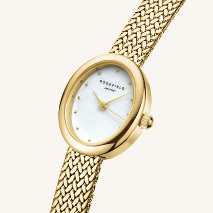 Rosefield Mini Oval Gold Watch MWGMG-M02