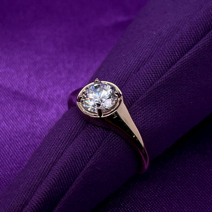 Gold Plated Silver CZ Signet Ring N2133