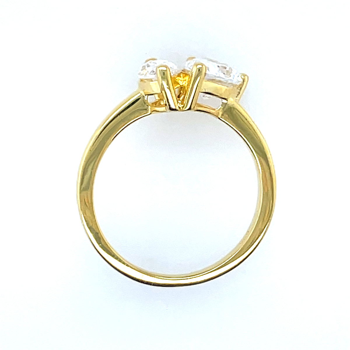 Gold Plated Silver CZ Amante Pear & Marquise Ring N2140