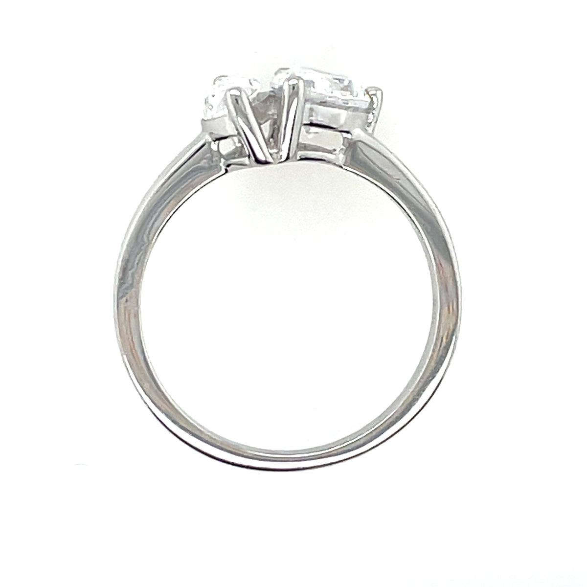 Sterling Silver CZ Amante Pear & Marquise Ring N2141