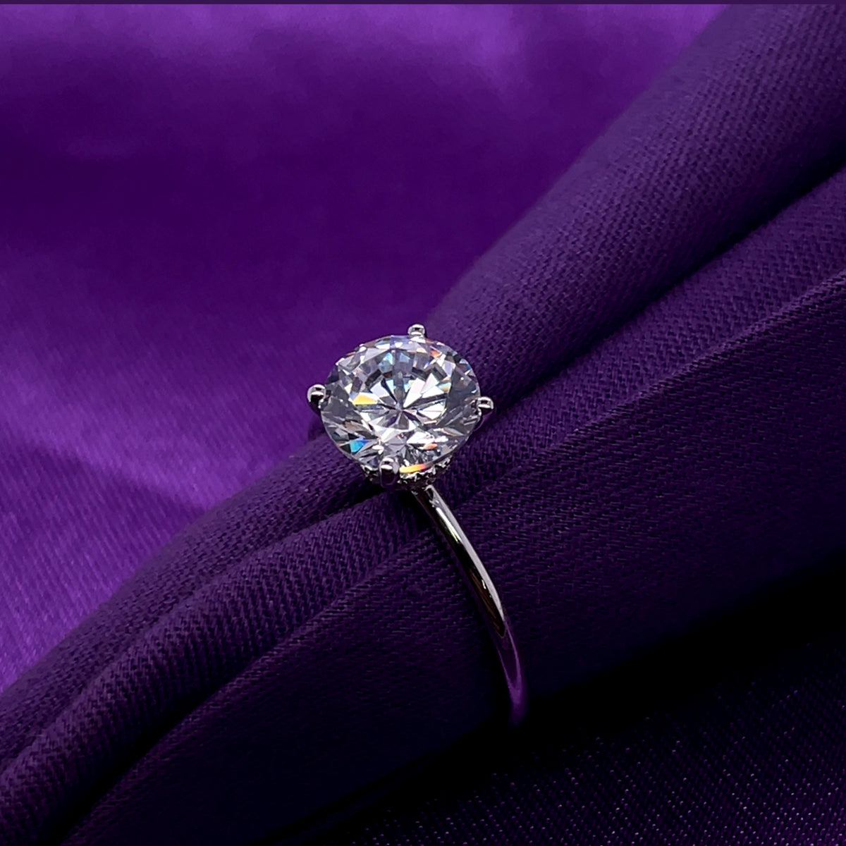 Sterling Silver CZ Solitaire Ring N2166
