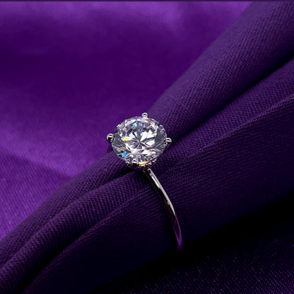 Sterling Silver CZ Solitaire Ring N2166