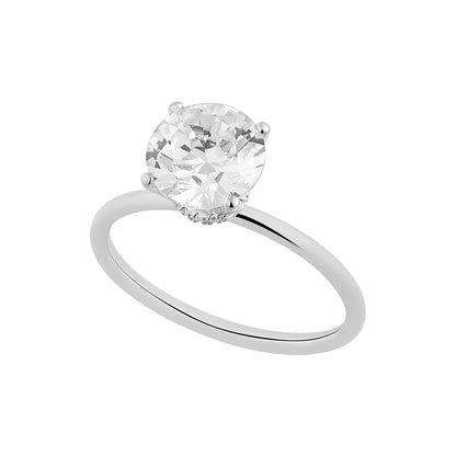 Sterling Silver CZ Solitaire Ring N2166