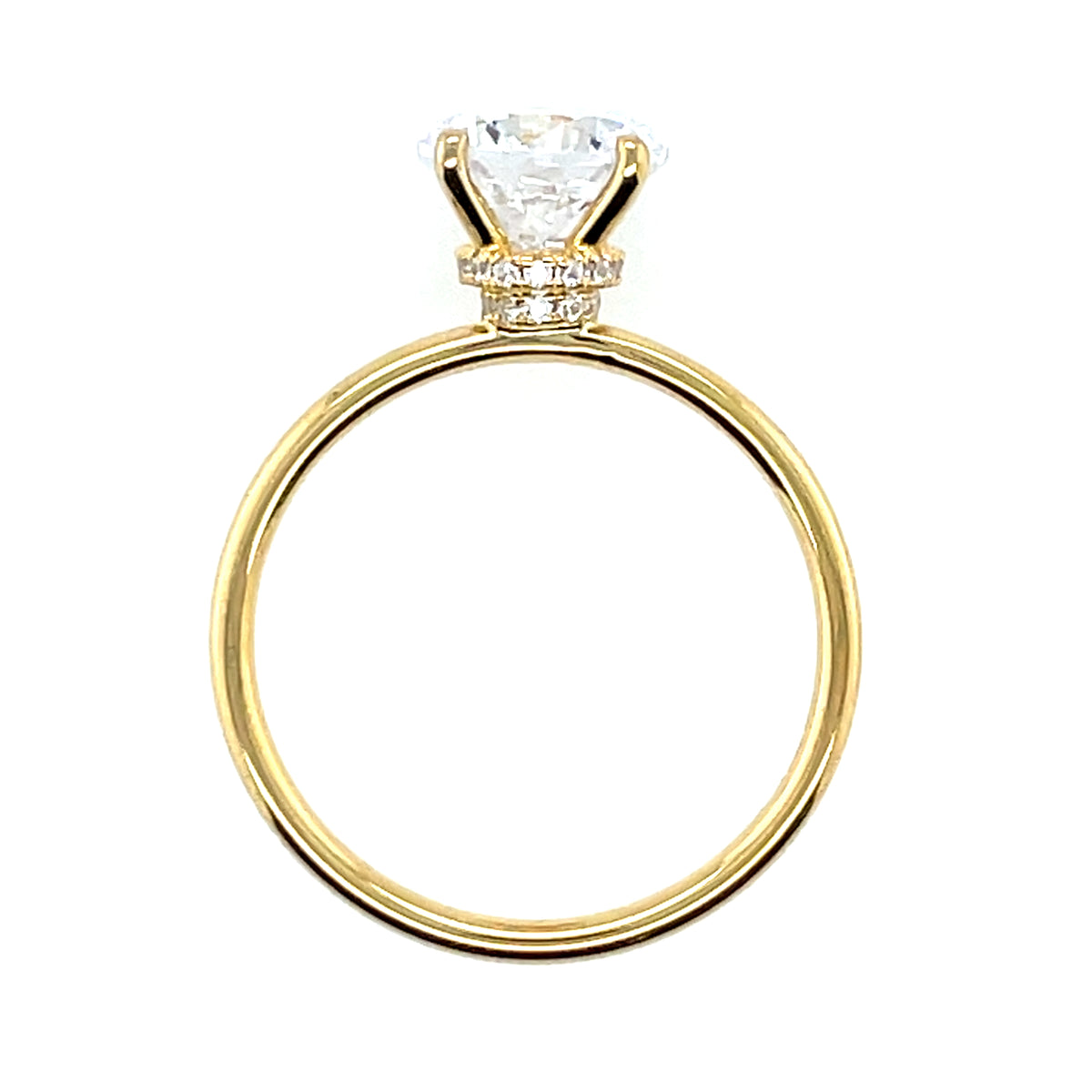Gold Plated Silver CZ Solitaire Ring N2167