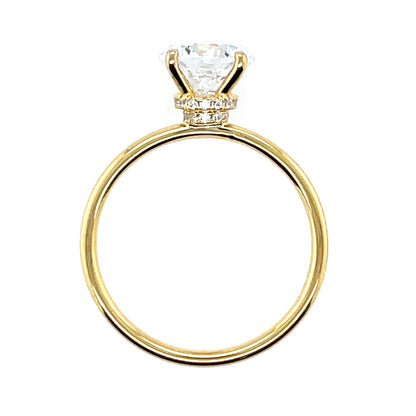 Gold Plated Silver CZ Solitaire Ring N2167