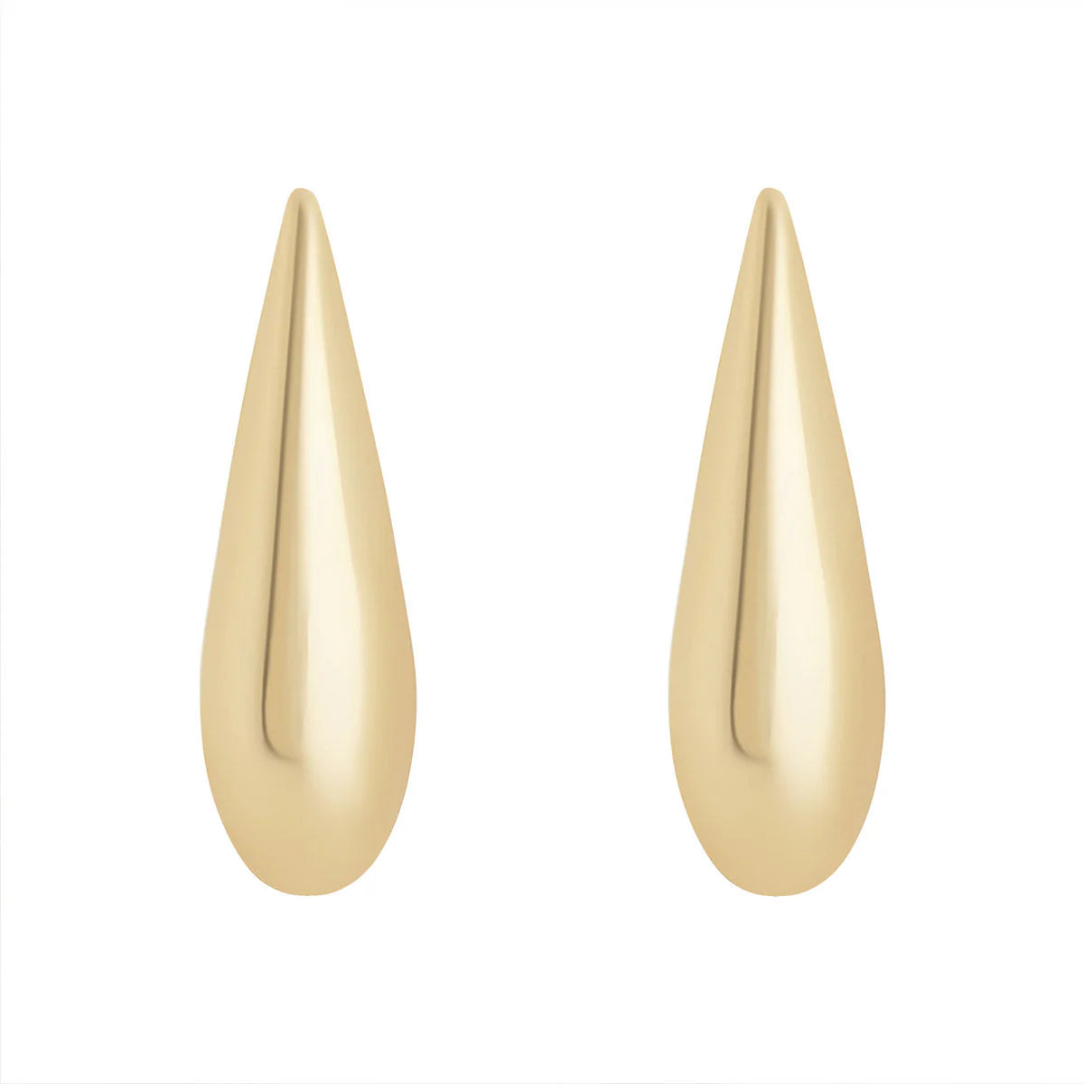 Sterling Silver Goldplated Long Tear Drop Earrings N3690