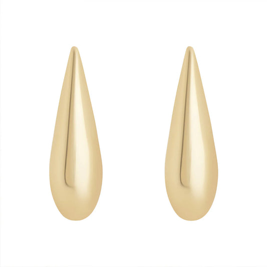 Sterling Silver Goldplated Long Tear Drop Earrings N3690
