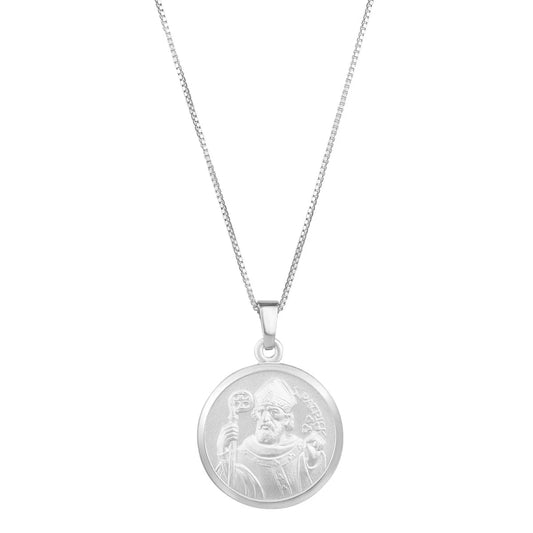 Sterling Silver St Patrick Medal Pendant N4560