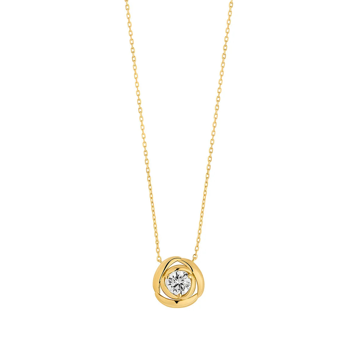 Gold Plated Silver CZ Bird Nest Pendant N4674