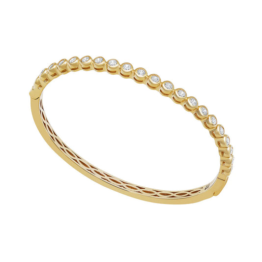 GOLD PLATED CZ RUBOVER BANGLE N5056