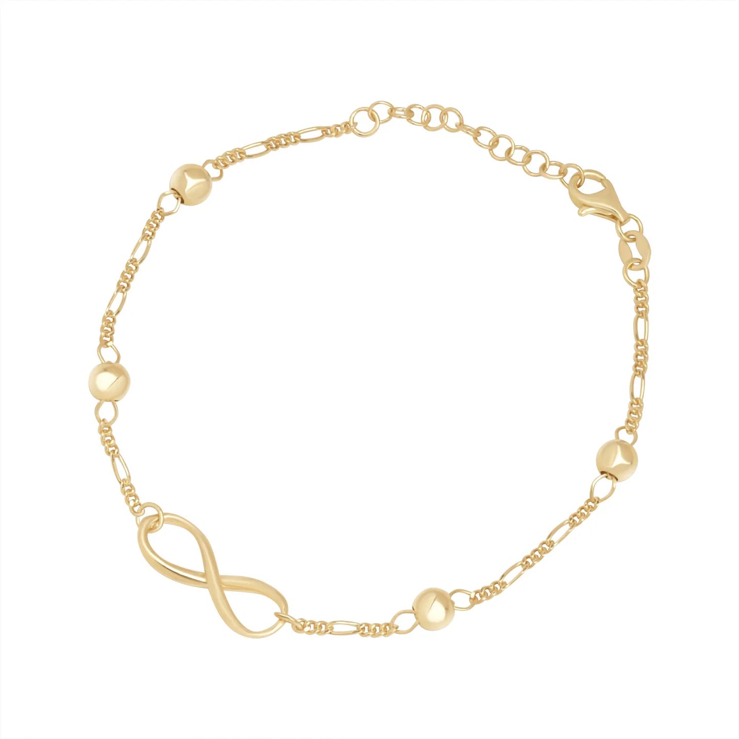 Gold Plated Infinity Link Bracelet N8178
