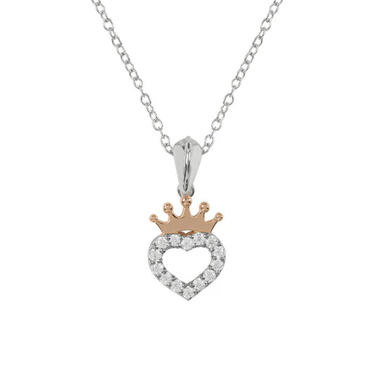 Disney Princess CZ Heart Crown Necklace N902753