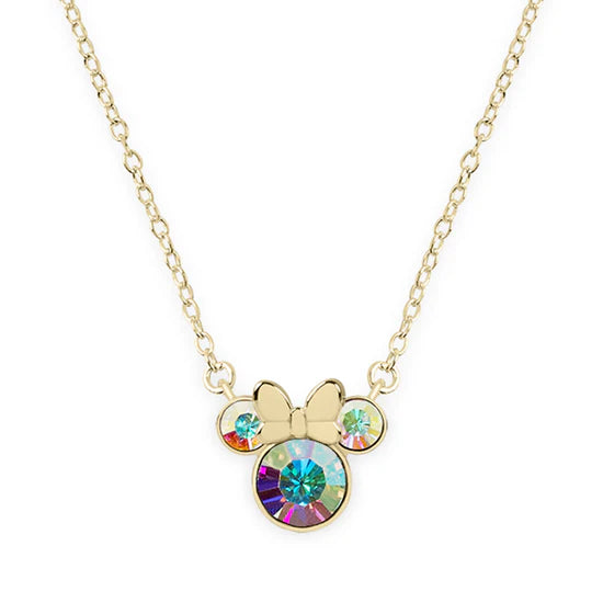 Disney Minnie Mouse Gold Stone Necklace N903843YRCL