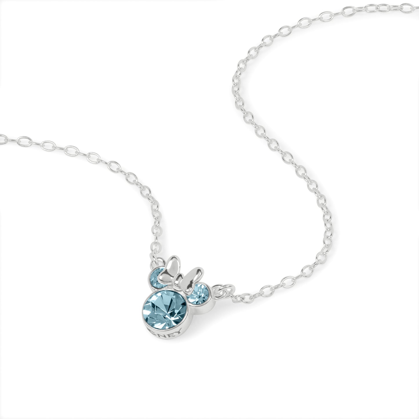 Disney Minnie Mouse Crystal Silver Necklace March N905424MAR