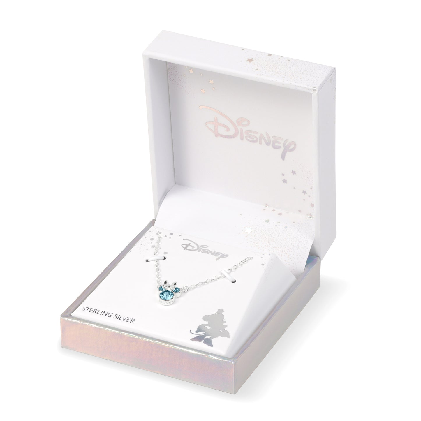 Disney Minnie Mouse Crystal Silver Necklace March N905424MAR