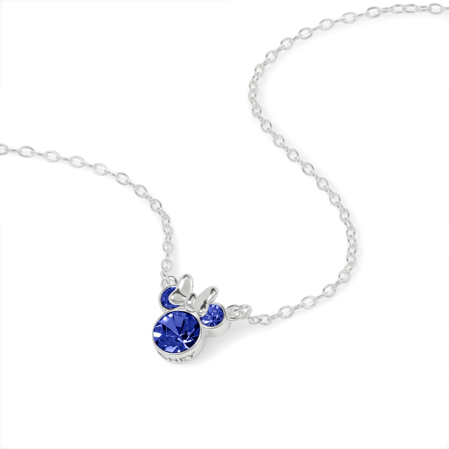 Disney Minnie Mouse Crystal Silver Necklace September N905424SEP