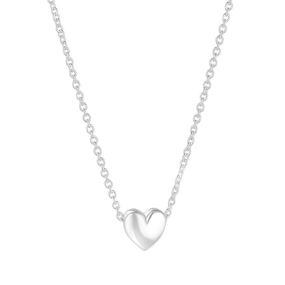 Sterling Silver Tiny Heart Slider Necklet N9116