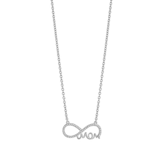 Sterling Silver CZ Infinity Mom Necklet N9143