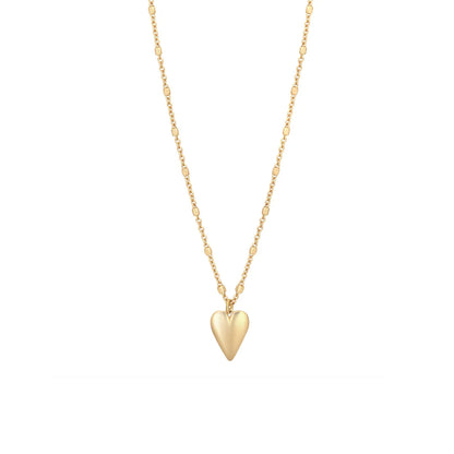 Gold Plated Heart Drop Necklace N9190