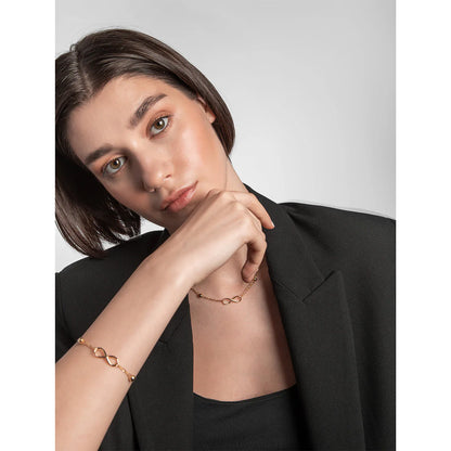 Gold Plated Infinity Link Necklace N9192