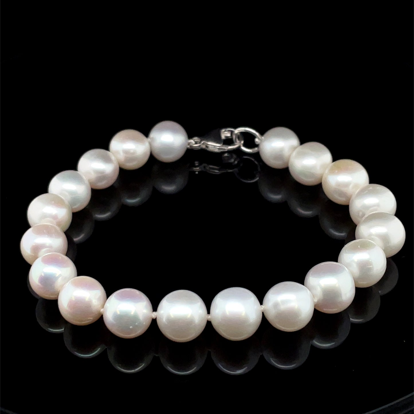 Freshwater Pearl 9/9.5mm Bracelet on Silver Clasp NB7006