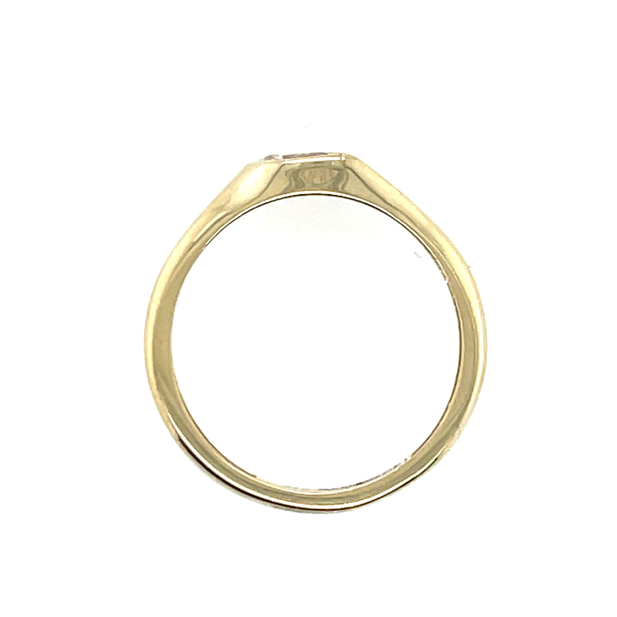 9ct Gold CZ Pear Band Ring GRZ406