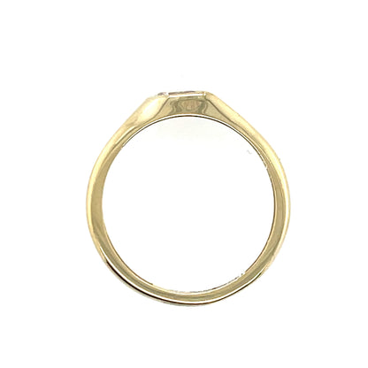9ct Gold CZ Pear Band Ring GRZ406