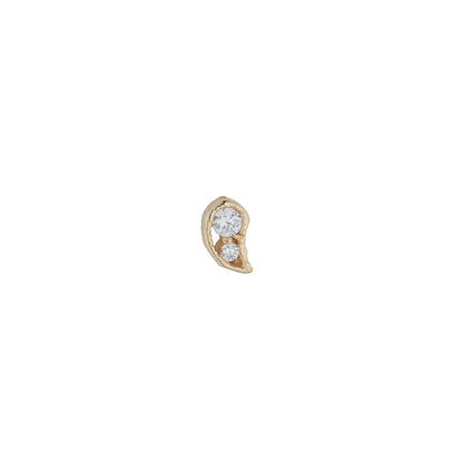 9ct Yellow Gold CZ Paisley Piercing NG3269