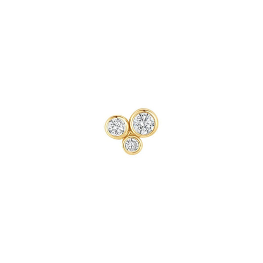 9ct Gold Trilogy Piercing Earring NG3403