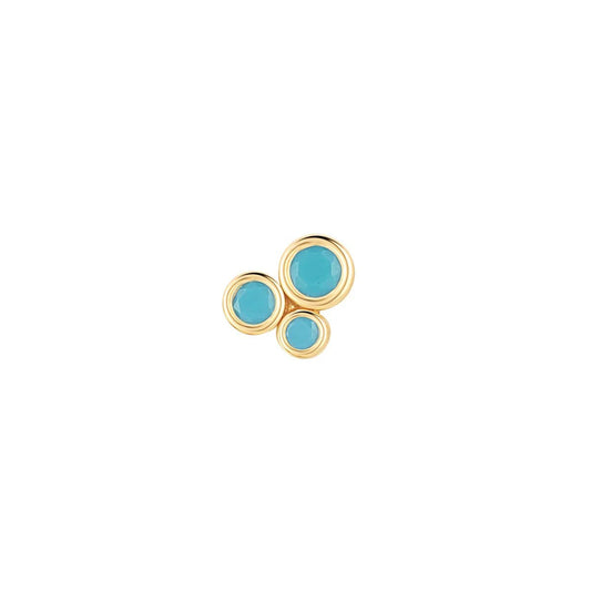 9ct Gold Turquoise Piercing Earring NG3404
