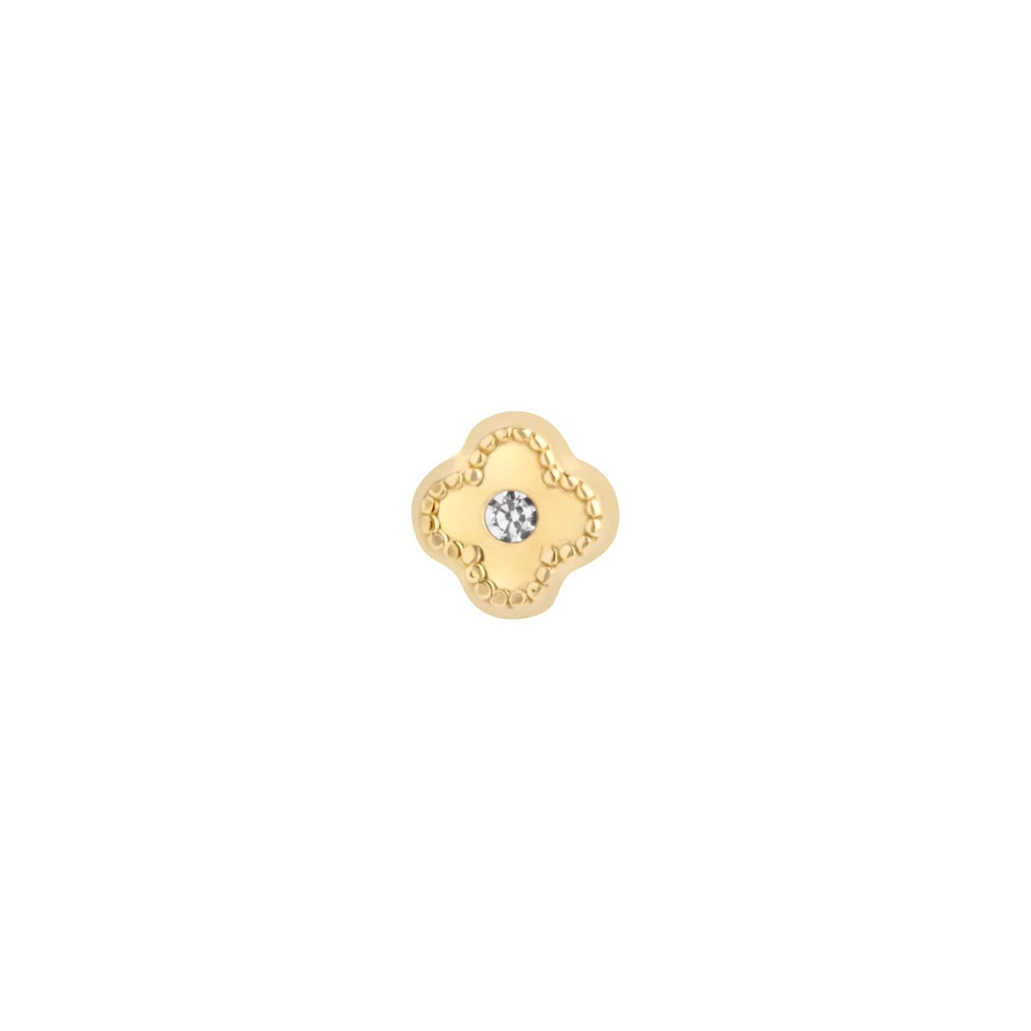 9ct Gold CZ Flower Piercing Earring NG3699