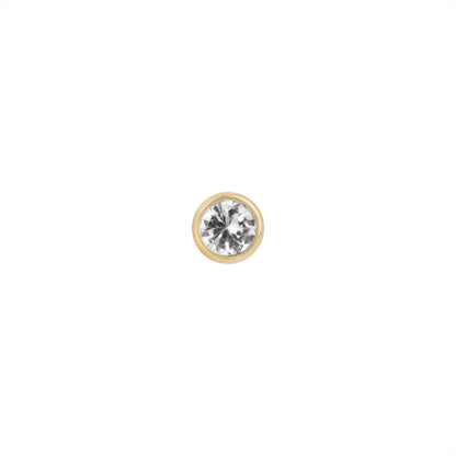 9ct Gold CZ Round Piercing Earring NG3701