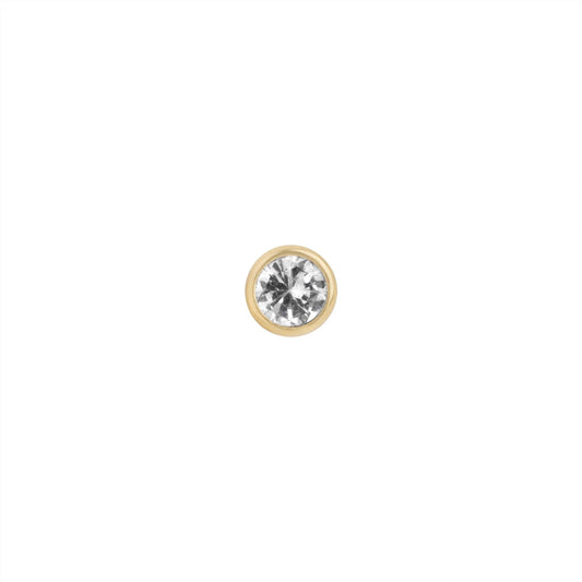 9ct Gold CZ Round Piercing Earring NG3701