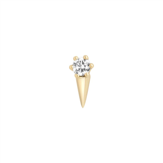 9ct Gold Round CZ Spike Piercing Earring NG3702