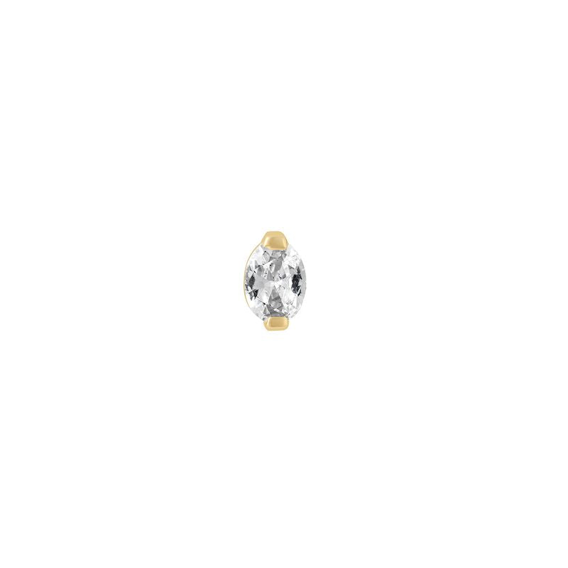 9ct Gold CZ Marquise Piercing Earring NG3712