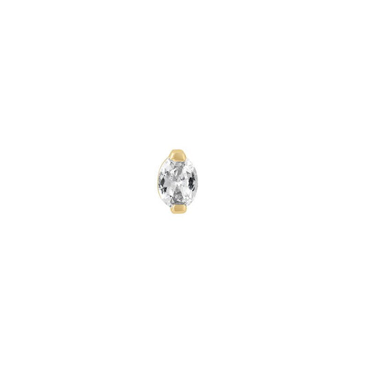 9ct Gold CZ Marquise Piercing Earring NG3712