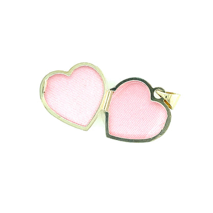 9ct Gold Half Engraved Heart Locket GL055
