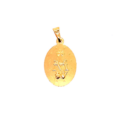9ct Yellow Gold Miraculous Medal 16mm GP831